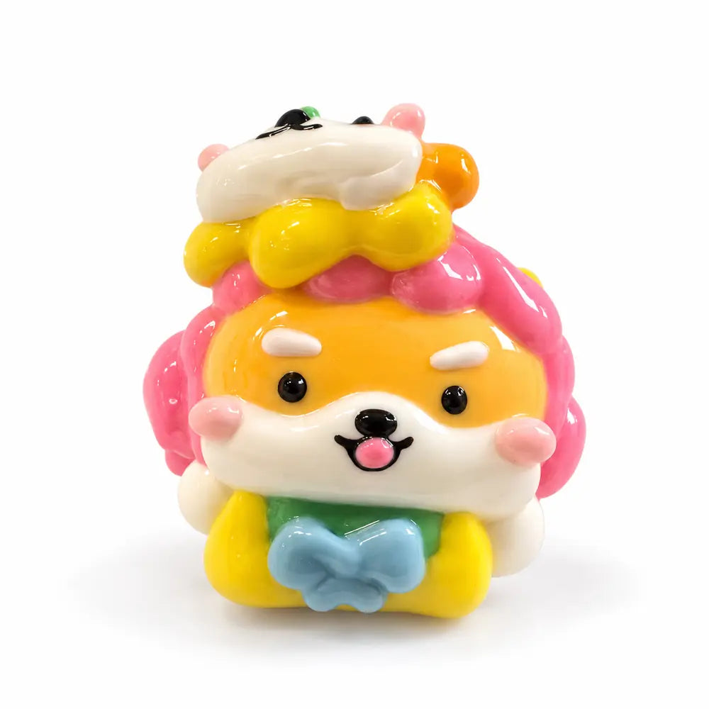 Hand-Painted Shiba & Corgi Bead Set – 10 Pieces