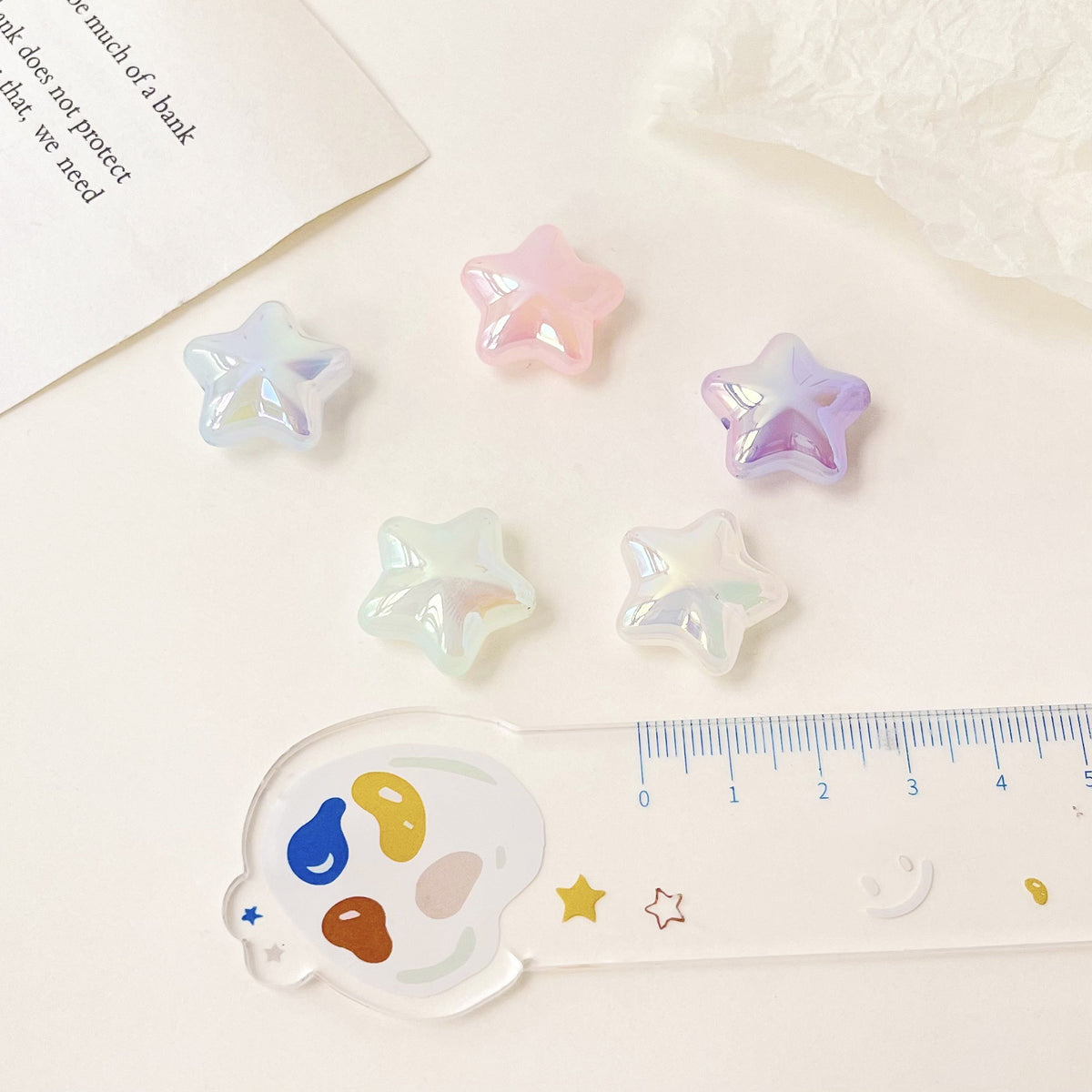 UV Jelly Star Acrylic Beads