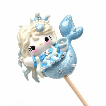Hand Painted Mermaid Cat Figurine | UU Studio